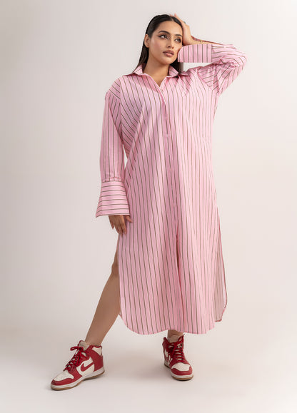 Sakura long shirt dress