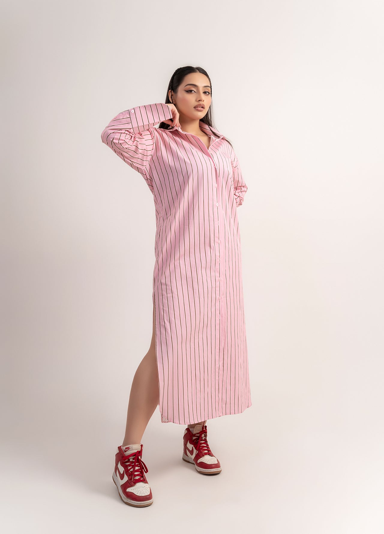 Sakura long shirt dress