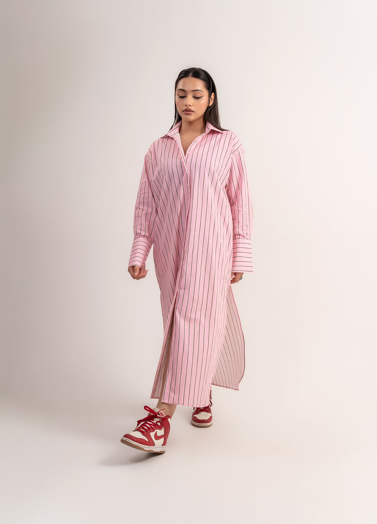 Sakura long shirt dress