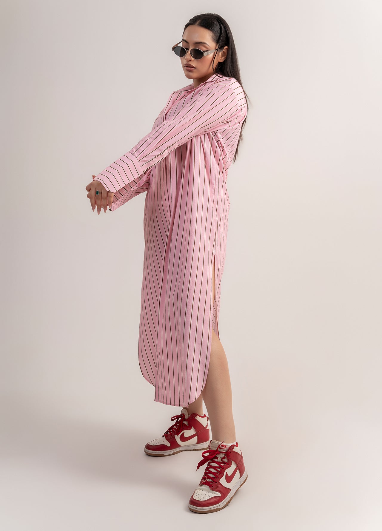 Sakura long shirt dress