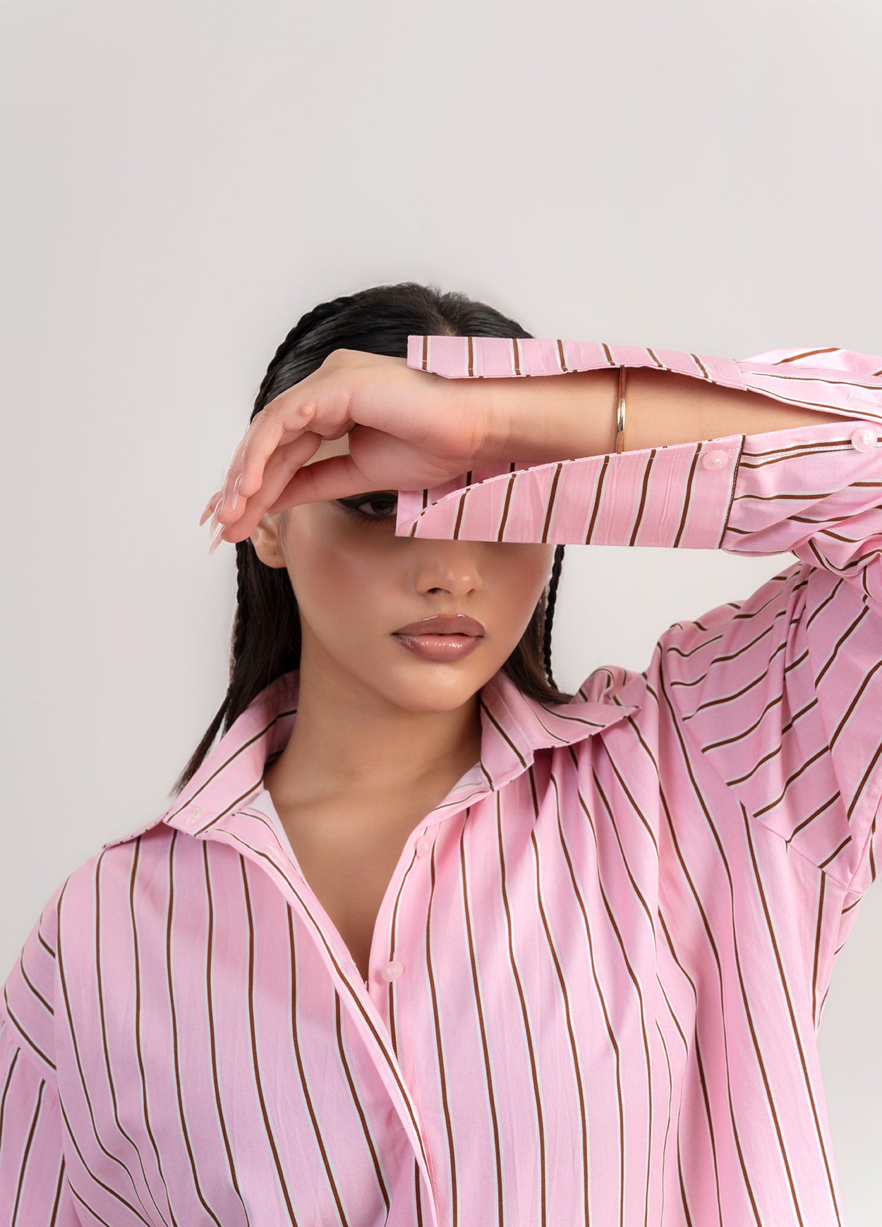 Sakura long shirt dress